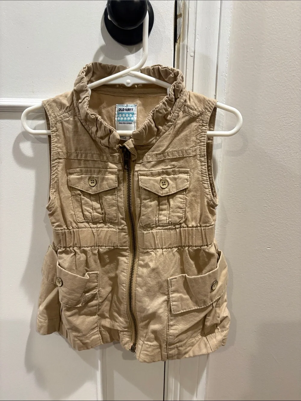 Old Navy Tan Utility Vest with Button Pockets